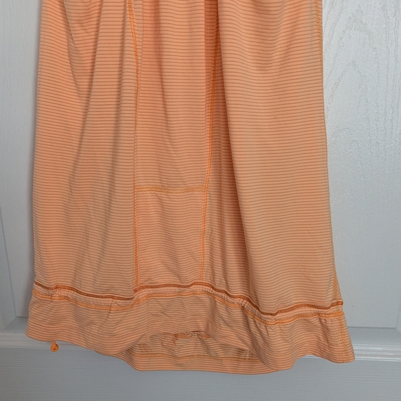 Lululemon 4 I Wanna Run Orange Tank Top With Racerback And Drawstring Waist - Picture 8 of 10